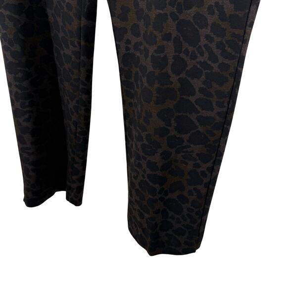 Chicos Sz 3R XL Regular Black Brown Animal Print Formal Business Leggings Pants - Picture 3 of 6